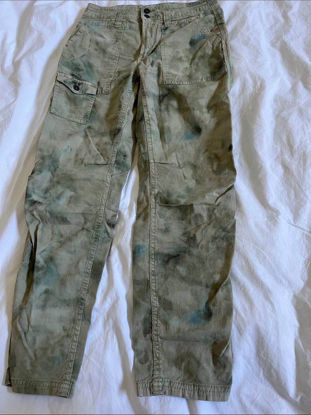 Anthropology the wanderer cargo pastel green painter artist pants - Picture 3 of 9